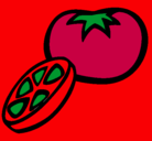 Dibujo Tomate pintado por vicky