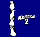 Dibujo Madagascar 2 Pingüinos pintado por andrea