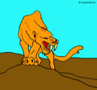Dibujo Tigre con afilados colmillos pintado por rOdman