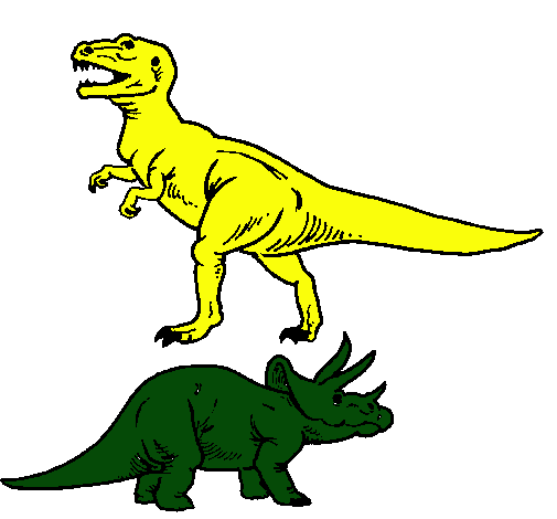 Triceratops y tiranosaurios rex