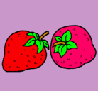 Dibujo fresas pintado por Misel