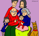 Dibujo Familia pintado por tete