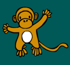 Dibujo Mono pintado por jeffe