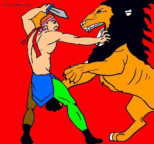 Gladiador contra león