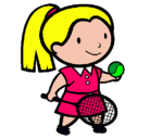 Dibujo Chica tenista pintado por abi*