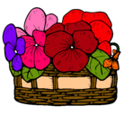 Dibujo Cesta de flores 12 pintado por lili