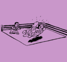 Dibujo Lucha en el ring pintado por aaron