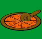 Dibujo Pizza pintado por meilslsa