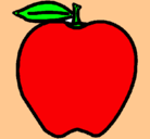 Dibujo manzana pintado por CANDE