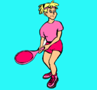 Dibujo Chica tenista pintado por supergirl