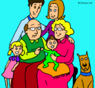 Dibujo Familia pintado por leicentral