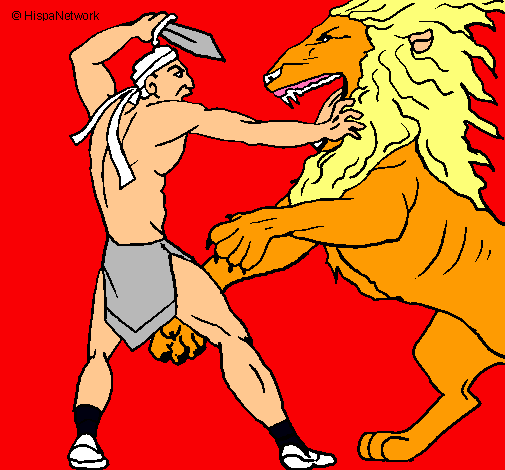 Gladiador contra león