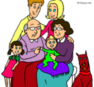 Dibujo Familia pintado por gisela