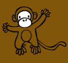 Dibujo Mono pintado por santi