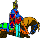 Dibujo Caballero a caballo pintado por alexisrios