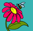 Dibujo Margarita con abeja pintado por danhiel