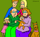 Dibujo Familia pintado por caroling