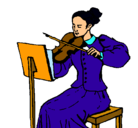 Dibujo Dama violinista pintado por makkiittaa