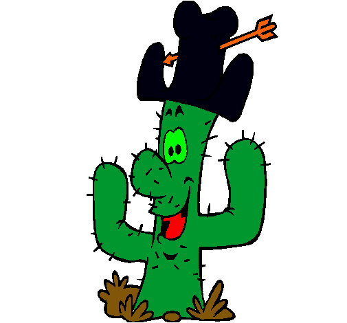 Cactus con sombrero