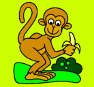 Dibujo Mono pintado por kitych