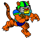Dibujo Jugador tigre pintado por seba