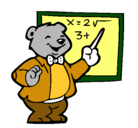 Dibujo Profesor oso pintado por piolin