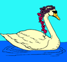 Dibujo Cisne con flores pintado por eduymar100