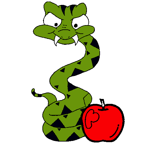 Serpiente y manzana