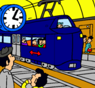 Dibujo Estación de ferrocarriles pintado por car