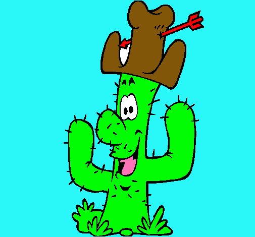 Cactus con sombrero