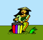 Dibujo Mujer tocando el bongó pintado por CHIKI-2