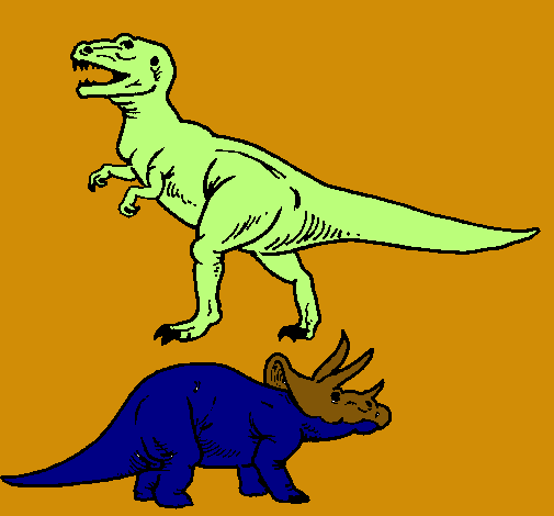 Triceratops y tiranosaurios rex