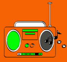 Dibujo Radio cassette 2 pintado por santi
