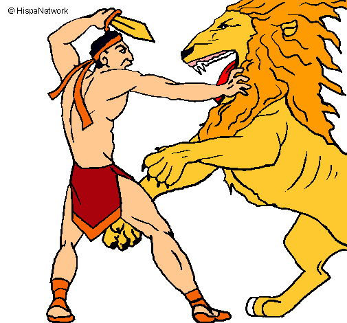 Gladiador contra león