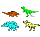 Dibujo Dinosaurios de tierra pintado por lucia