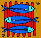 Dibujo Pescado a la brasa pintado por bautista2010