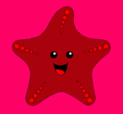 Dibujo Estrella de mar pintado por diablo