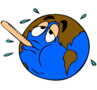 Dibujo Calentamiento global pintado por monica