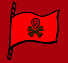Dibujo Bandera pirata pintado por 876t543e2