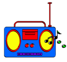 Dibujo Radio cassette 2 pintado por rogerguardar