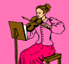 Dibujo Dama violinista pintado por angelyth