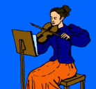 Dibujo Dama violinista pintado por vaneyandy