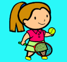Dibujo Chica tenista pintado por SANDRA