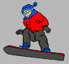 Dibujo Snowboard pintado por carlos