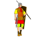 Dibujo Soldado romano pintado por carlos