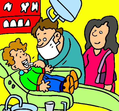 Niño en el dentista