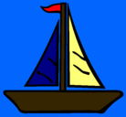 Dibujo Barco velero pintado por abraham