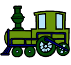 Dibujo Tren pintado por peque