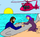 Dibujo Rescate ballena pintado por delucia