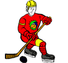 Dibujo Jugador de hockey sobre hielo pintado por carlos